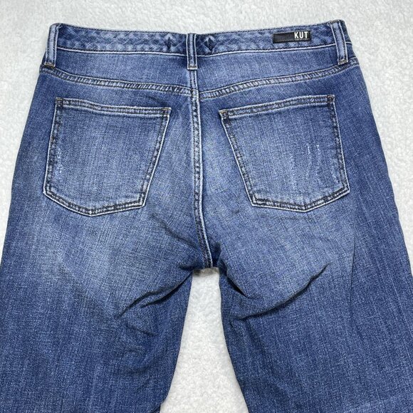 Kut From The Kloth Jeans Womens Sz 4 Blue Juliet Slouchy Boyfriend Distressed - Picture 5 of 13
